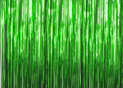 green mylar curtain