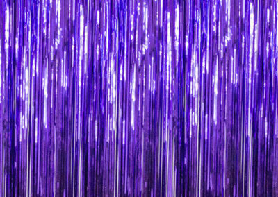 purple mylar curtain