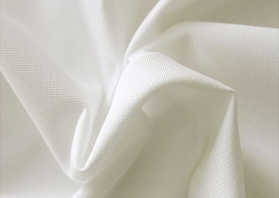 Ivory pipe and drape fabric